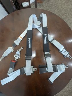 Schroth QuickFit 4-Point Harness Passenger Side + Pads - Fits 2005-2017 Mustang (Silver/Black)