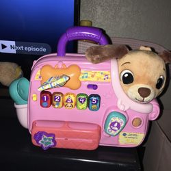 Pink VTech cutie paws puppy carrier