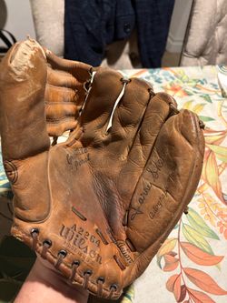 Vintage La Dodger Larry Sherry Rh Wilson A2264 Baseball Glove Leather