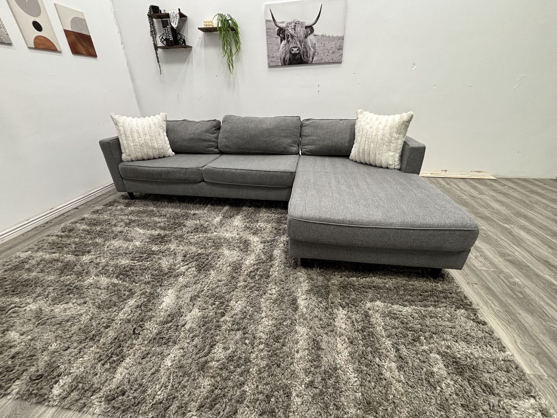 Gray Sectional Couch - Free Delivery