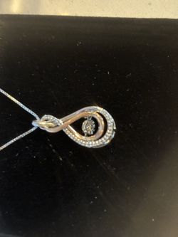 Infinity diamond necklace