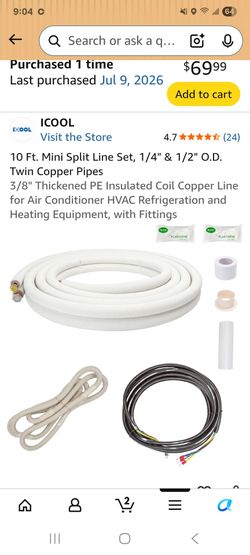 Mini split ac line kit(partial)