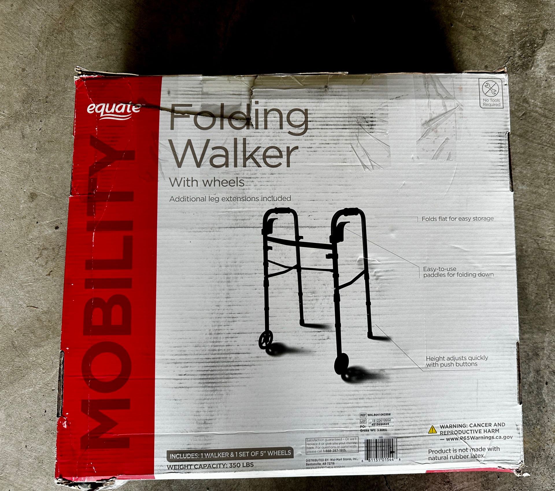 Folding Walker With a set of 5Wheels