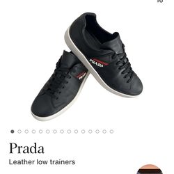 Prada mens leather low trainers