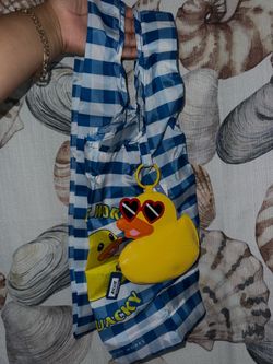 Billie the duck reusable tote bag