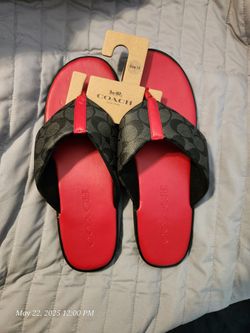 Mens Coach Signature Sandals 13M