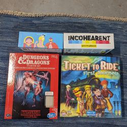 4 Card/Board Games Brand New Never Used 