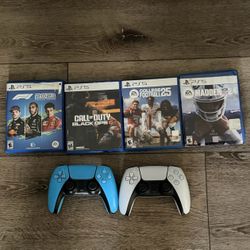 PS5 Controllers and 4 Games  Everything Works No Issues  Will sell all together or separate 