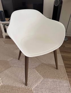 IKEA plastic armchair with Wood Legs
