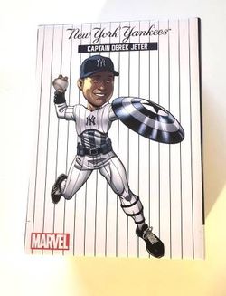 Derek Jeter NY Yankees SGA 2023 Captain America Marvel Superhero Bobblehead