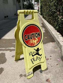 caution kids At Play A-Frame Sign For Traffic