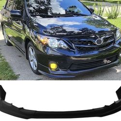 11-13 Toyota Corolla T Style Front Bumper Lip Spoiler Matte Black