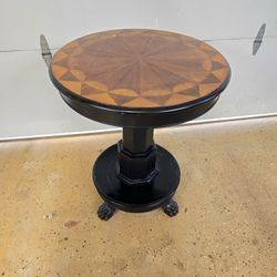 Wooden Claw Footed End Table