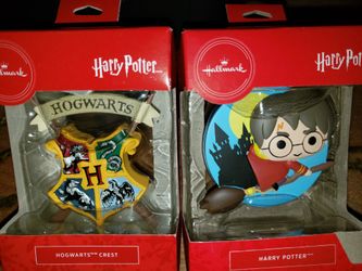 Bundle Harry Potter Hallmark Ornaments Crest & Harry