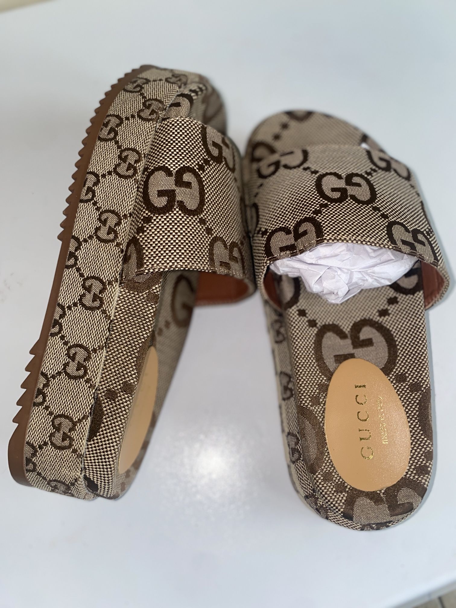 Women Platform Gucci Slides