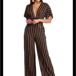 Windsor:Stripe Jumpsuit (SMALL)