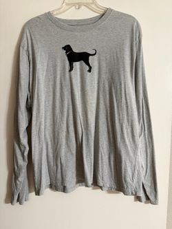Gray Long Sleeve Dog Graphic Tee