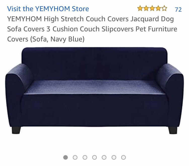 Navy Blue Yemyhom High Stretch Couch Cover Jacquard Dog Sofa Cover Slipcover Pet Furniture Protector