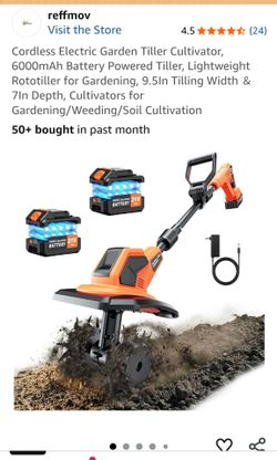 Cordless tiller cultivator