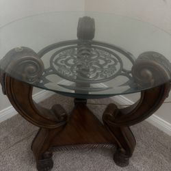 Glass End Table 26 x 26 