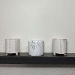 White Marble Ceramic Pot