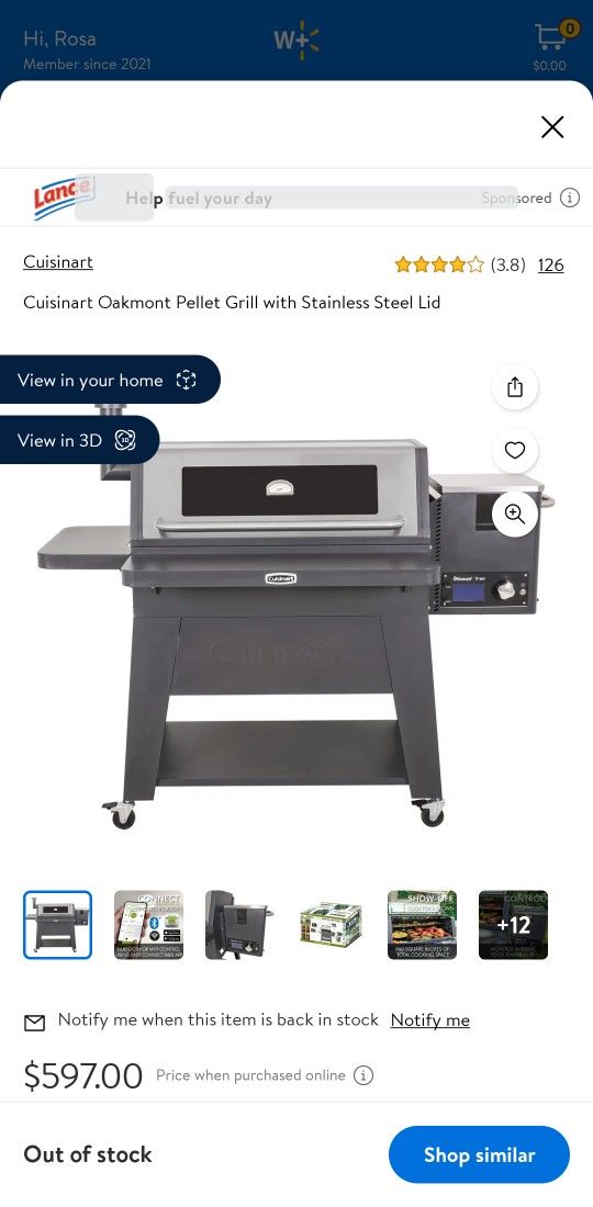 Cuisinart Oakmont Pellet Grill With Stainless Steel Lid
