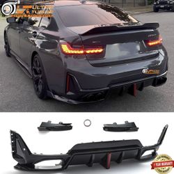 LED Rear Diffuser For 2023-2026 BMW 3 Series 330i M340i G20 M Sport-CFK