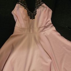 Blush Pink & Black Dress