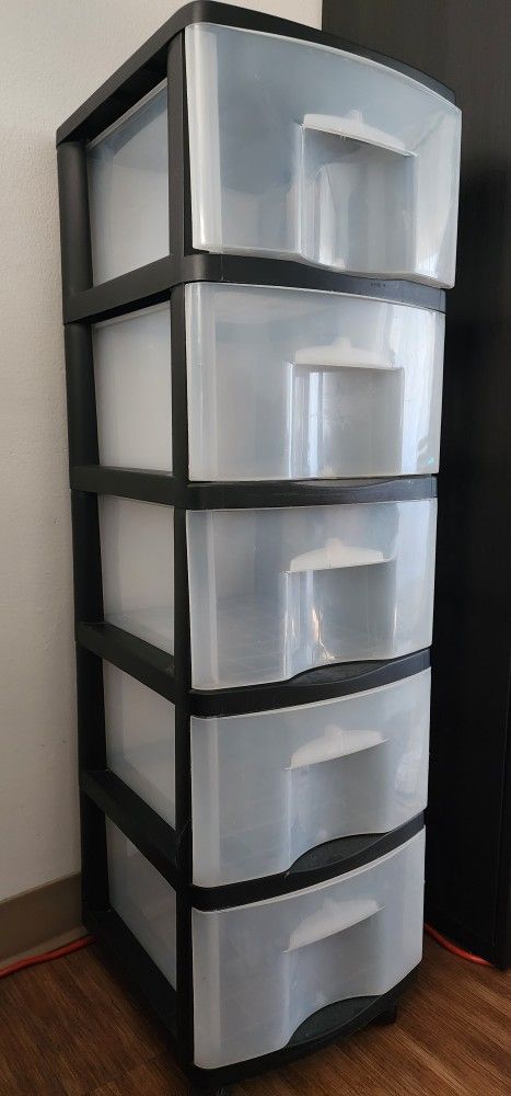 5 Drawers Plastic Cabinet Organizer