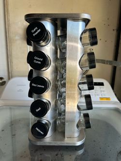 Glass spice rack