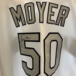Jamie Moyer Signed With Papers Hall Of Fame Jersey RARE!
