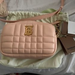 Burberry Quilted Peach Camera bag 