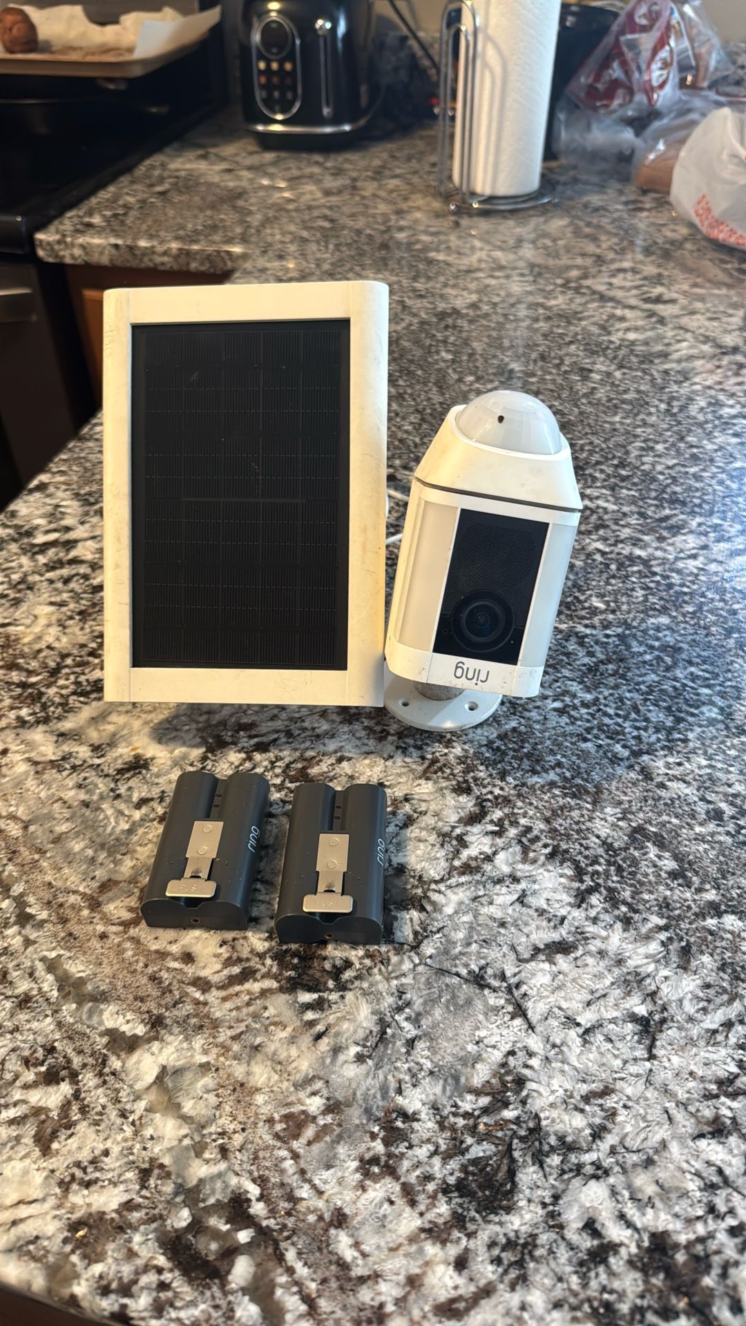 Ring Cameras & Flood Lights Solar Powered Panel & Two Batteries