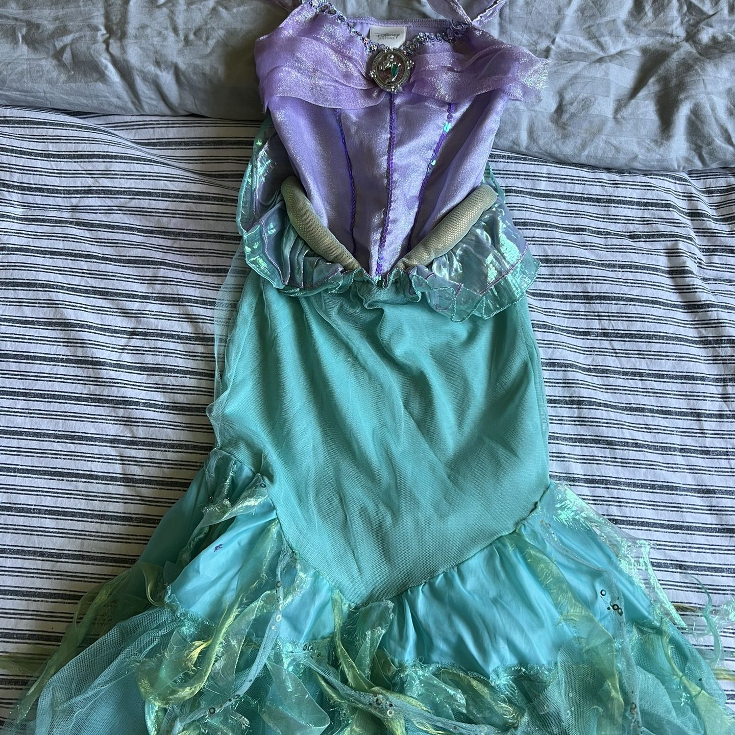disney store mermaid dress Posh Peanut Girl's Disney's The Little Mermaid Magical Mermaid Tulle Dress in Blue, 5 Toddler-6 Toddler, Viscose from Bamboo