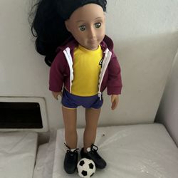 Our Generation Soccer Themed Doll 18”