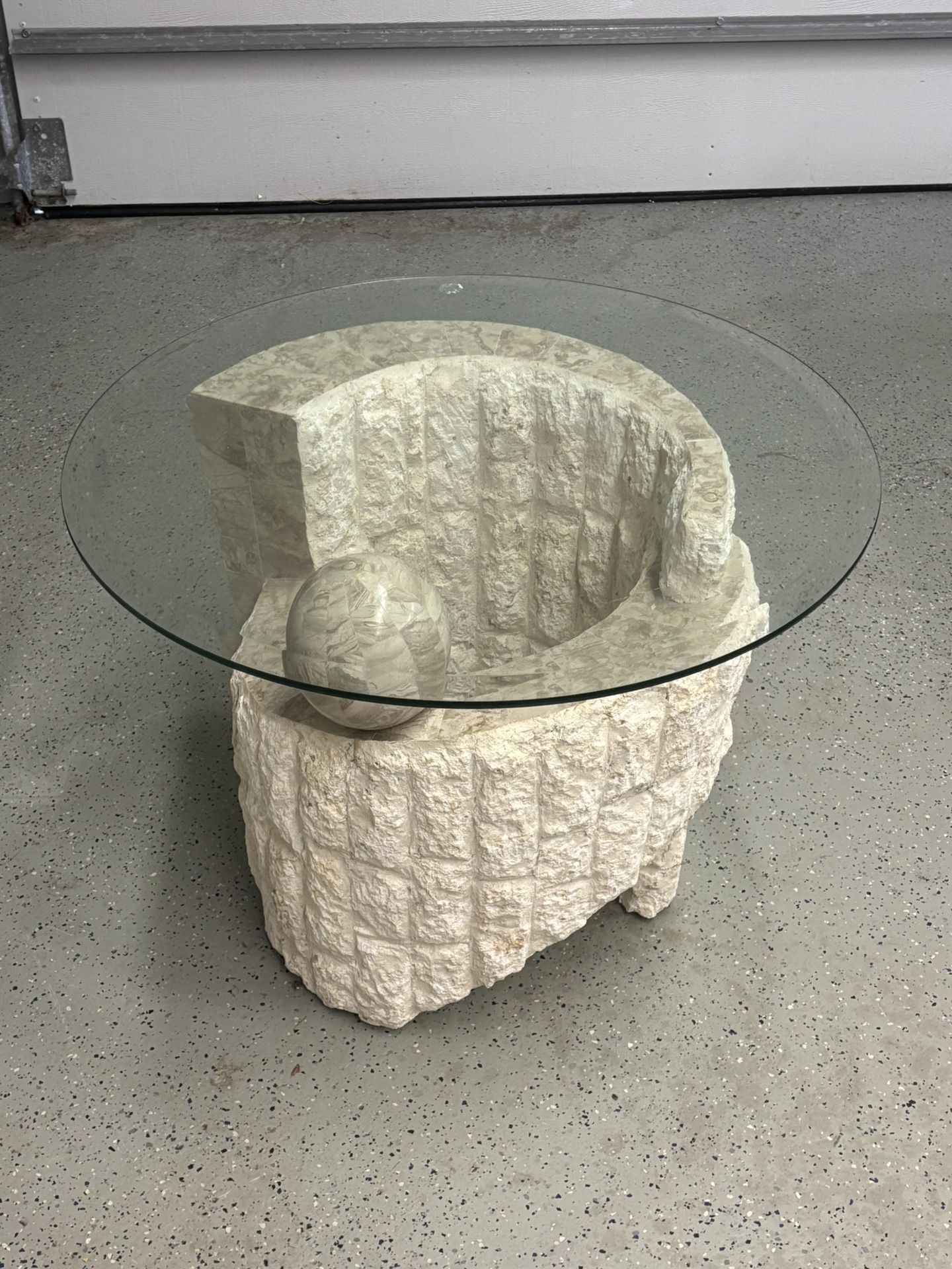 White Stone Decorative Table