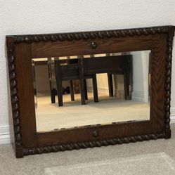 Antique British Rectangular Mirror 