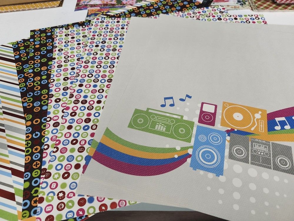 90s Theme Paper 12x12 Scrapbook