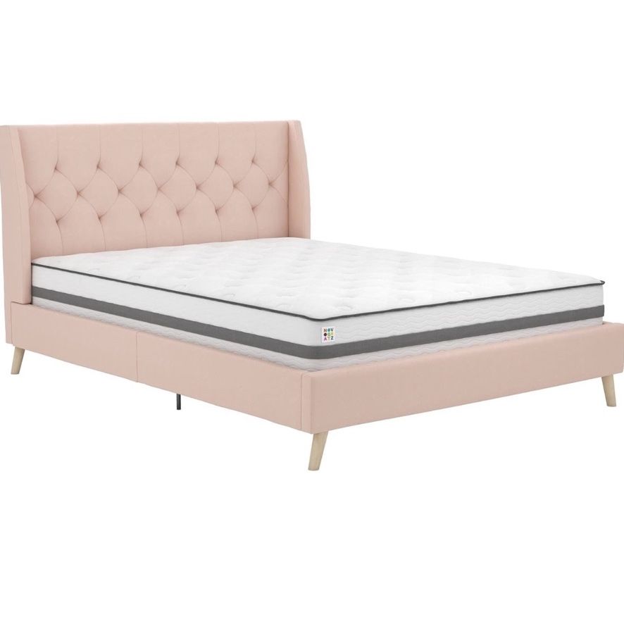 Light Pink Queen Bed Frame