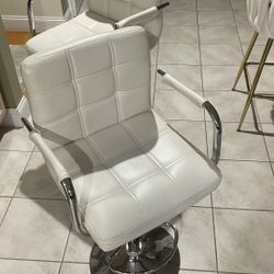 Adjustable Swivel Barstools -set Of 4 - White