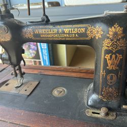 Antique Treadle Wheeler & Wilsom Sewing Machine 