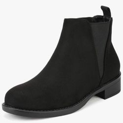 DREAM PAIRS Women's Ankle Boots Chunky Low Heel Chelsea Booties Slip On Elastic Fall Short Boots
