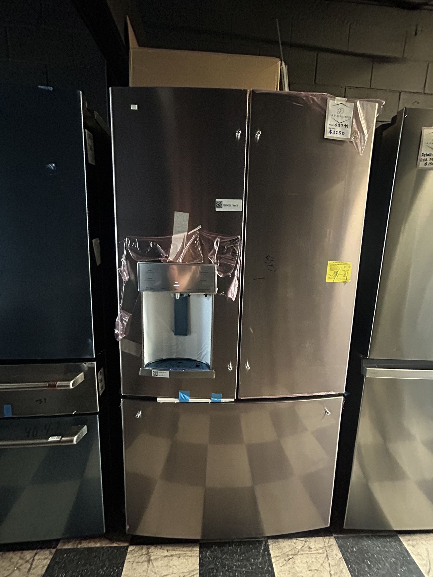 GE 3-Door French With Built In Keurig