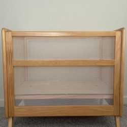 BreathableBaby 2-in-1 Breathable Mesh Mini Crib, Beech