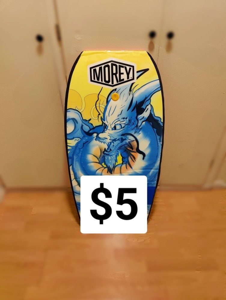 Morey Mach 11 Tube Rail Boogie Body Board Faux Wood with Leash 42" Surfboard Surfing 