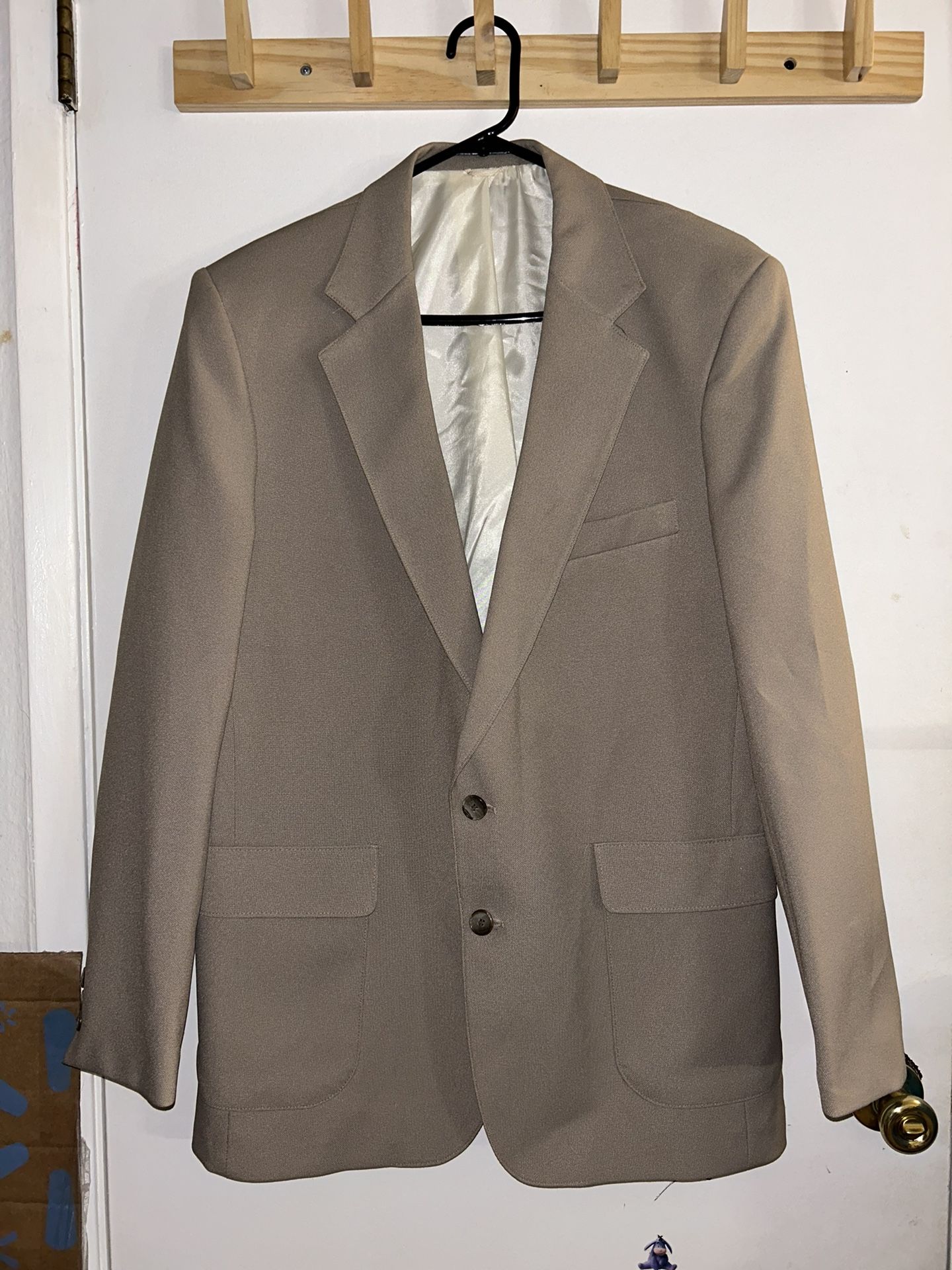 LEVI’S Action Suits Mens Size Short Blazer Sport Coat Suit Jacket Tan Sz 42