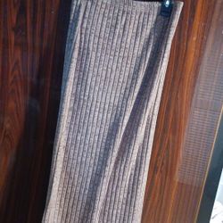 Milumia Girl's High Waist Rib Knit Long Skirt Solid Casual Straight Maxi Skirts