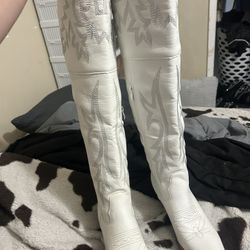 Knee High Boots White