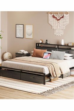 King size bed frame new sealed
