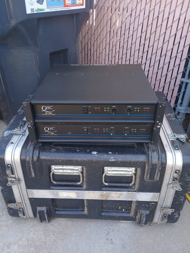 2 Power Amplifier Qsc Professional stereo 1500a